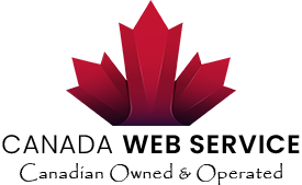 canada web services LOGO - maple flag and writing